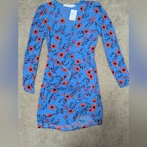 NWT ASTR the label ruched front dress